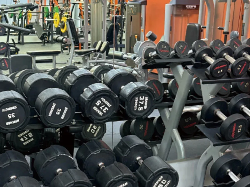 IY Fitness free weights showroom